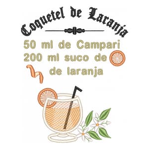 Matriz de bordado Coquetel de Laranja