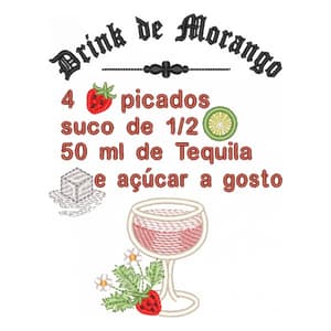 Matriz de bordado Drynk de Morango