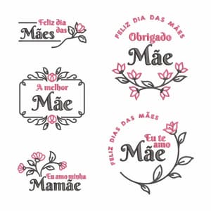 Pacote de Matrizes Frases para o Dia das Mães
