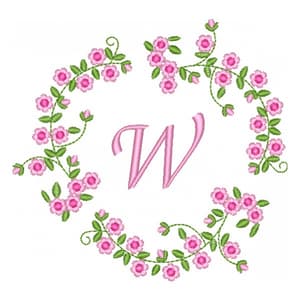Matriz de bordado Moldura Floral (Pontos Leves)