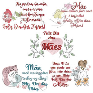 Pacote de Matrizes Amor de Mãe (Pontos Leves)