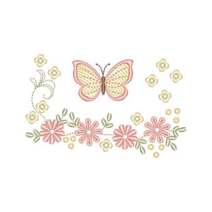 Floral com Borboleta