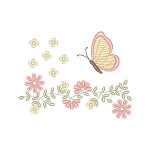 Floral com Borboleta
