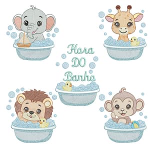 Pacote de Matrizes Safari Hora do Banho (Pontos Leves)
