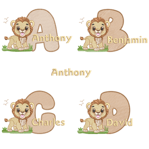 Little Lion Monogram (Quick Stitch) Design Pack
