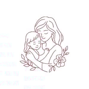 Matriz de bordado Mãe e Filha