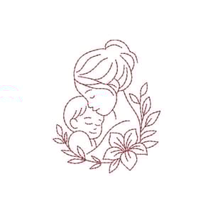 Matriz de bordado Mãe e Filho