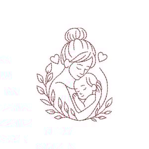Matriz de bordado Mãe e Filho