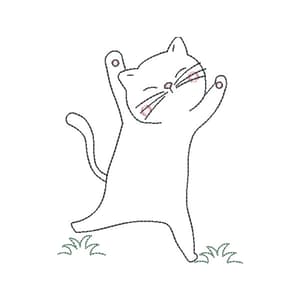 Gato Minimalista em Contorno
