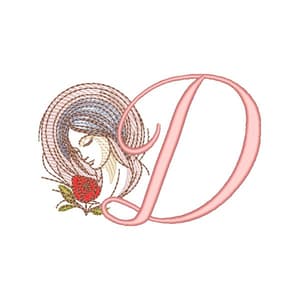 Letra D Alfabeto Linda Mulher (Pontos Leves)