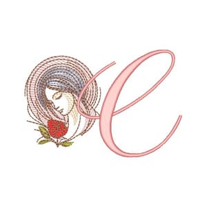 Letra C Alfabeto Linda Mulher (Pontos Leves)