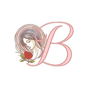 Letra B Alfabeto Linda Mulher (Pontos Leves)