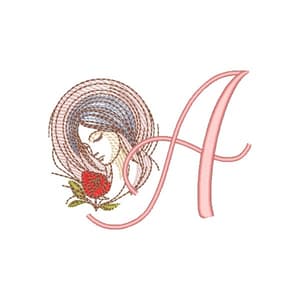Letra A Alfabeto Linda Mulher (Pontos Leves)