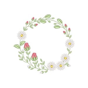 Guirlanda margarida e rosas