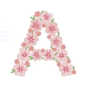 Letra A Floral (Pontos Leves)