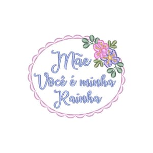 Mensagem de Mãe em Moldura Floral