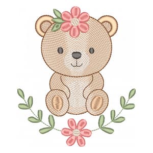 Ursinha Com Flores