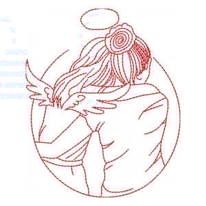 Mãe e Filha Anja (Redwork)
