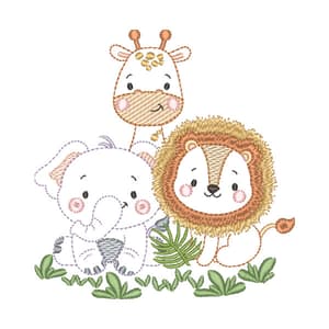 Trio Safari Minimalista (Pontos Leves)