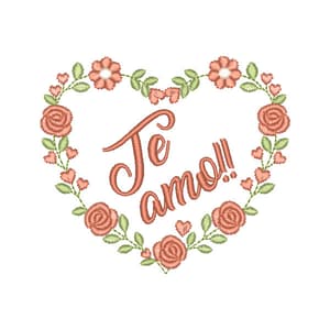 Moldura Floral Te amo!!