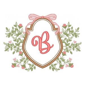 Moldura Floral Letra B (Aplique)