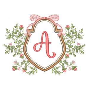 Moldura Floral Letra A (Aplique)