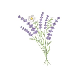Matriz de bordado Lavanda do campo