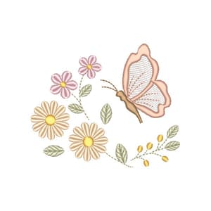 Floral com Borboleta