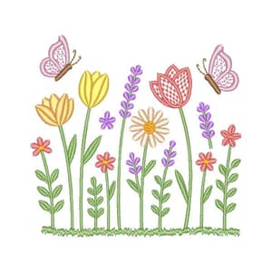 Jardim com Borboletas