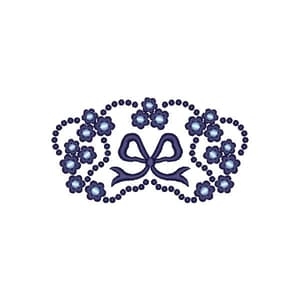 Moldura de flores com laço