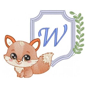 Raposinho Fofo com Moldura e Letra Editável (Pontos Leves)