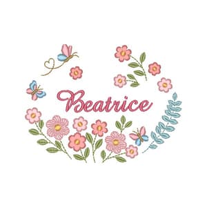 Moldura Floral Primavera com Nome (Pontos Leves)