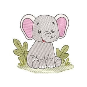 Elefante Cute (Pontos Leves)