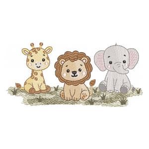 Trio Animais Safari (Pontos Leves)