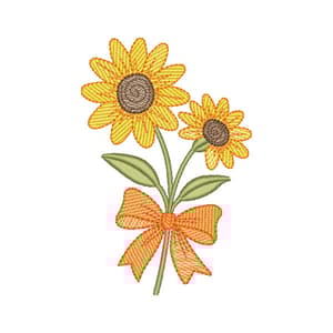 Girassol com Laço (Pontos Leves)