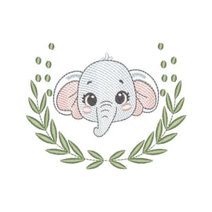 Rosto de Elefante com Moldura