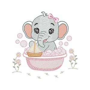 Elefantinha Hora do Banho