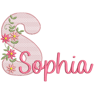  Alfabeto Floral com Nome
