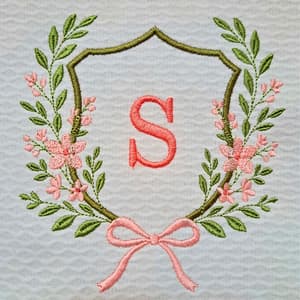 Moldura Floral com Inicial