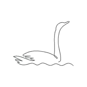 Cisne Minimalista (Contorno)