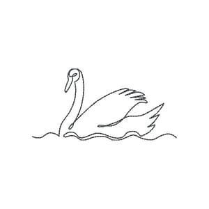 Cisne Minimalista (Contorno)