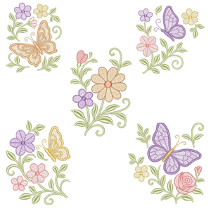  Floral e Borboletas