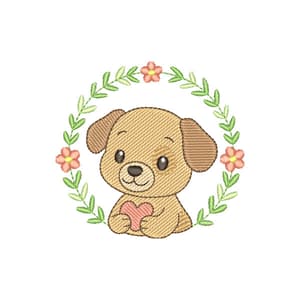 Cachorrinho em Moldura (Pontos Leves)