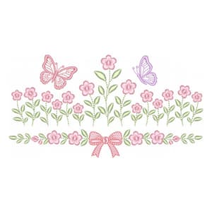 Barrinha com Floral e Borboletas