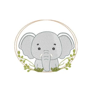 Elefante em Moldura (Pontos Leves)