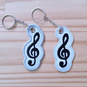 Chaveiro Clave de Sol (Projeto no Bastidor)