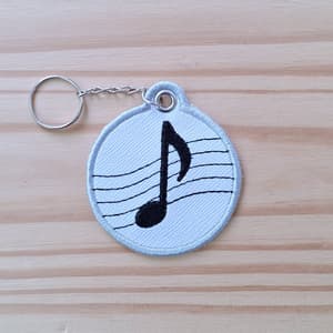 Chaveiro Nota Musical Colcheia (Aplique)