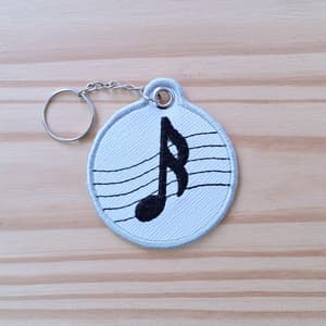 Chaveiro Nota Musical Semicolcheia (Aplique)