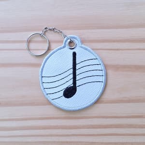 Chaveiro Nota Musical Semínima (Aplique)