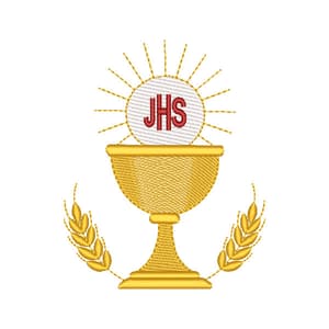 Cálice com Hóstia e JHS (Pontos Leves)